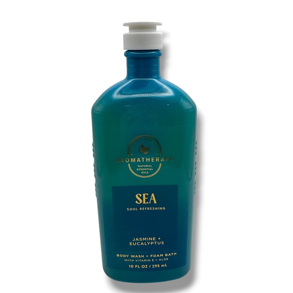 Bath & Body Works Aromatherapy Sea Body Wash 10oz Jasmine Eucalyptus